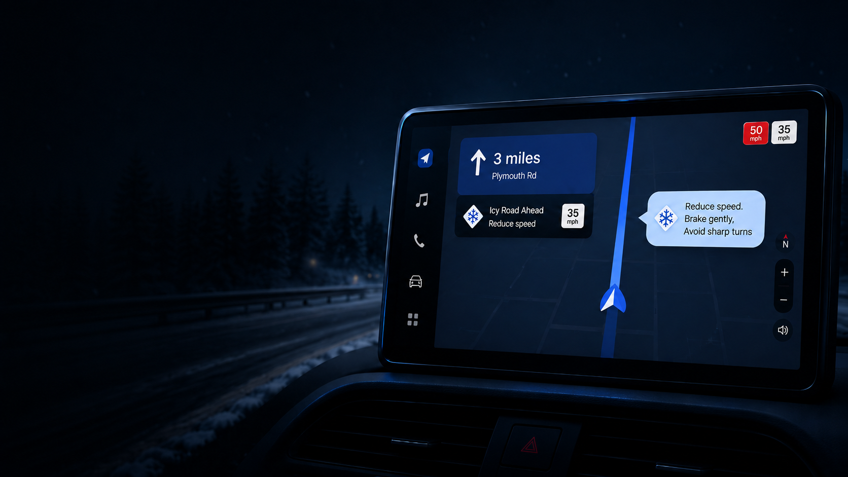 Navigation Pilot in-car interface